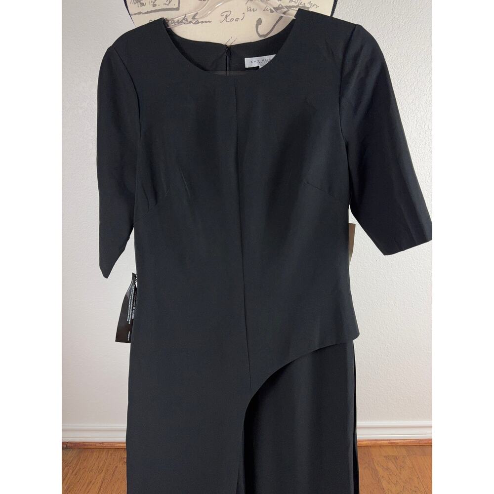 B37 Kay Unger Davina Walk Thru Jumpsuit Womens 10 Old Hollywood Modest Chic - Picture 5 of 7